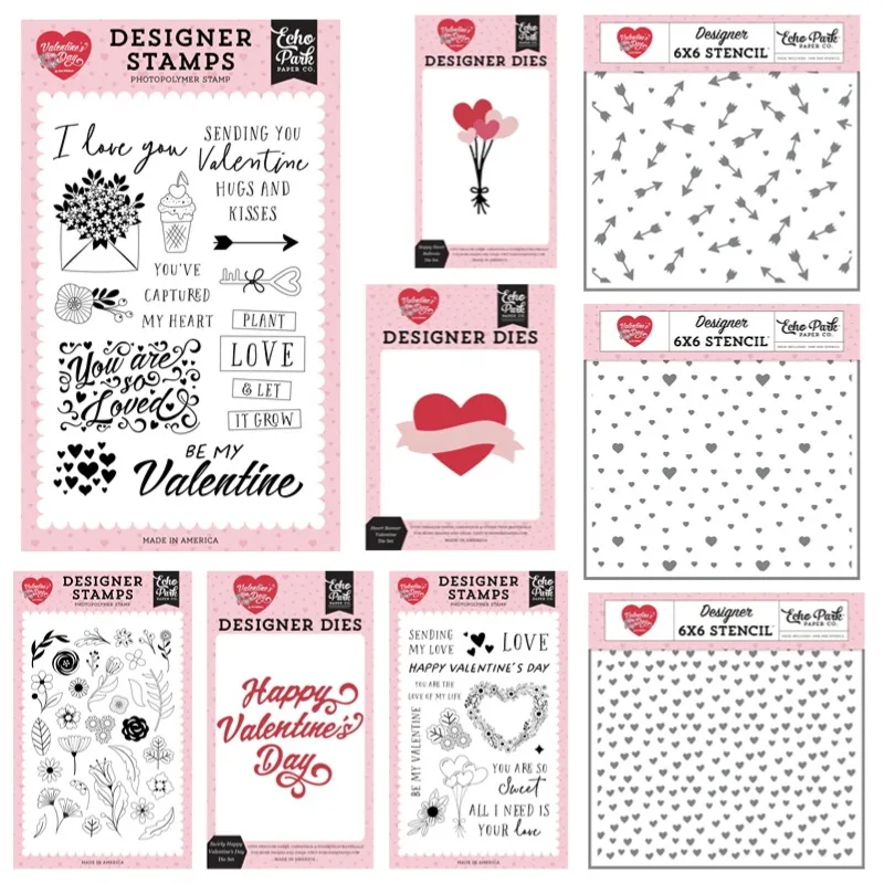 Valentin Floral Heart Wreath Love Hearts  Metal Cutting Dies Silicone Stamps Scrapbooking Stencil Photo Album Card DIY Paper