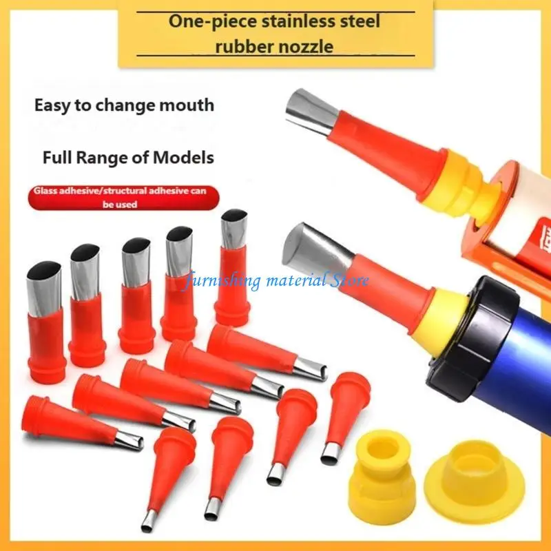Y5GD 23Pieces Glues Nozzle Set Features 15 Different Tips and 8 Strong Bases for Quick Application in Homes and Repair Work