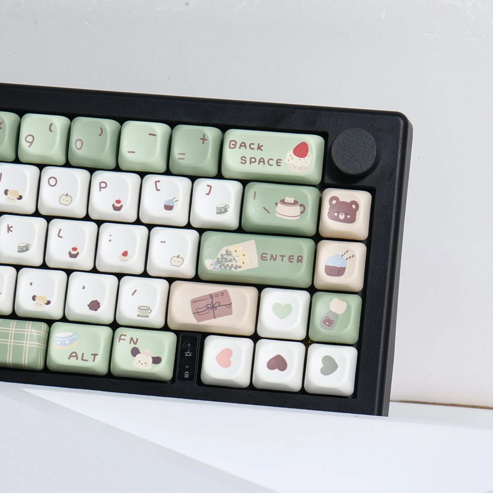 Imagem -02 - Floresta Tarde Chá Keycaps Keycap Bonito para Teclado Mecânico Sublimação Pbt Perfil Xoa Foa Mda F75 Hi8 F99 Vgn 141 Chaves