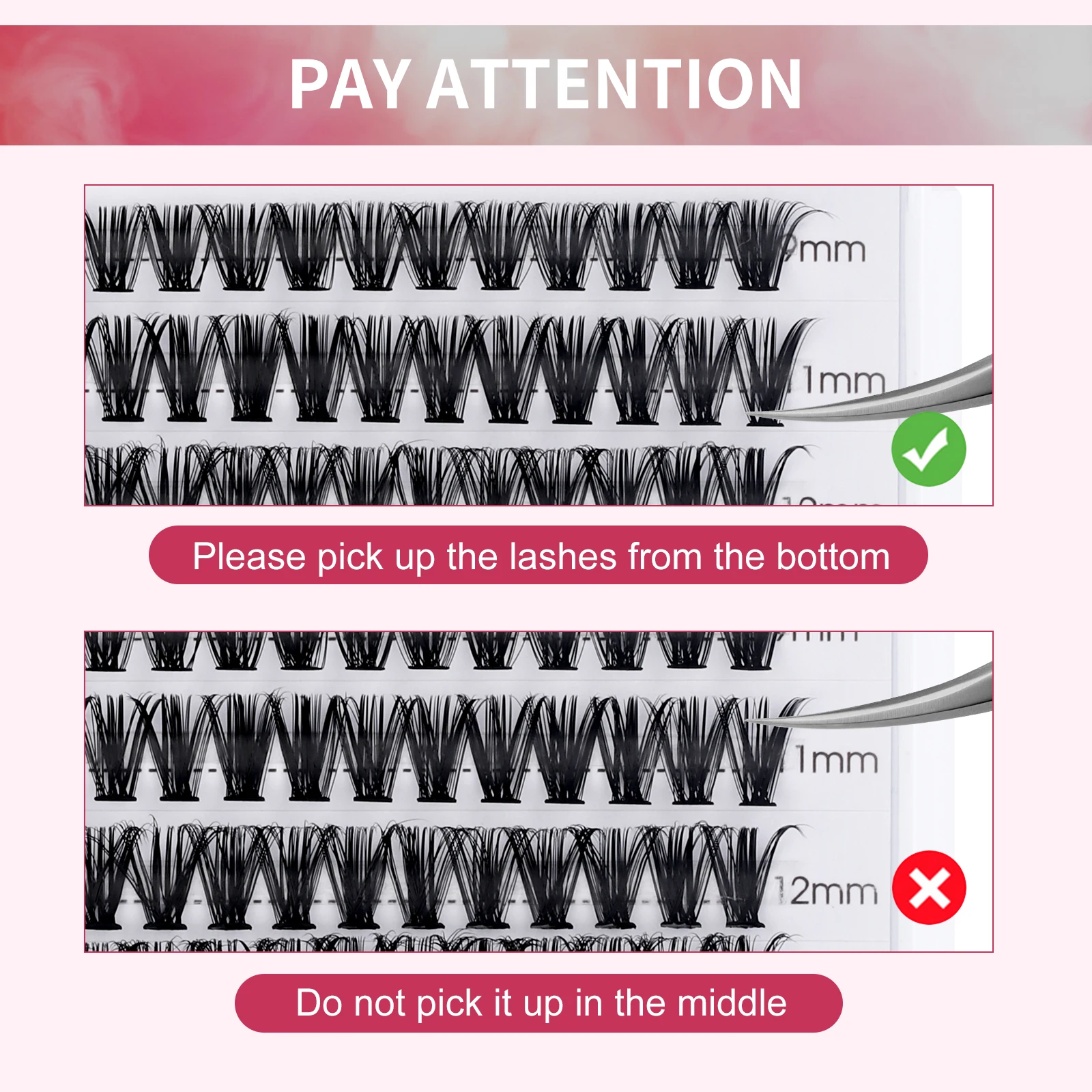 Fadvan 30D/40D Cluster Lashes DIY Bundle Self-grafting Lashes Individual Mink Natural Soft Lashes