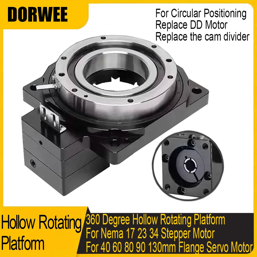 Plate-forme rotative creuse CNC pour tables de coupe, axe R, haute précision, furt eur de came de remplacement, moteur ESSE, rapport 5-200:1, 4 axes, 5 axes