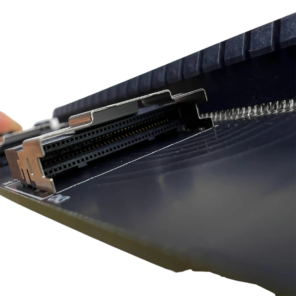 2 Port SlimSAS 8i x2 zu PCIe 4.0 x16 Slot Adapter Karte SFF8654 Riser Karte GEN4 für Netzwerk Grafik Grafikkarte GPU 6Pin Powe – Detail 7