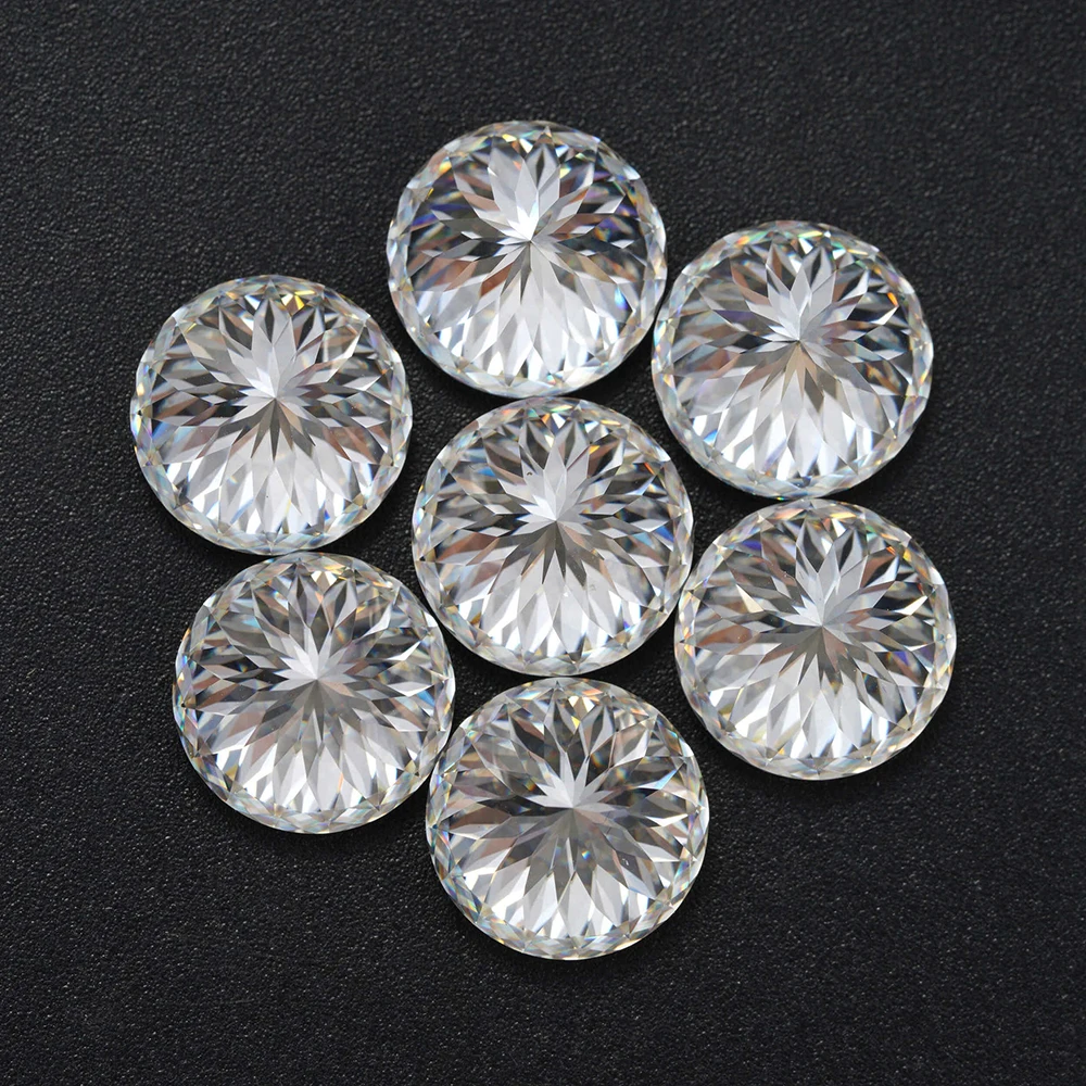 Real 0.5-3ct D Color VVS1 Bird's Nest Cut Moissanite Loose Stone Gra Russian Cut Lab-Created Moissanite Bead Pass Diamond Tester