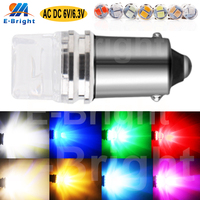 10PCS AC DC 6V 6.3V Non-polar GE44 47 BA9S LED Pinball Machine Vehicles Interior Light Bulb Warm White Blue Red Green Amber Pink