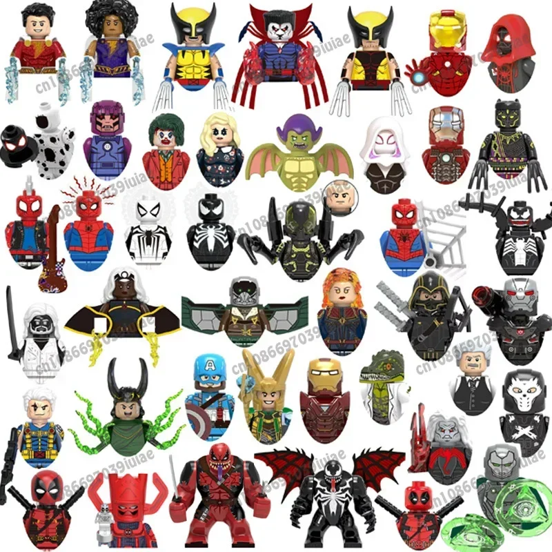 Marvel Spider-Man Iron Man Captain America Loki Bricks Cartoon Character building block Birthday Present G0172 TV6206 G0162