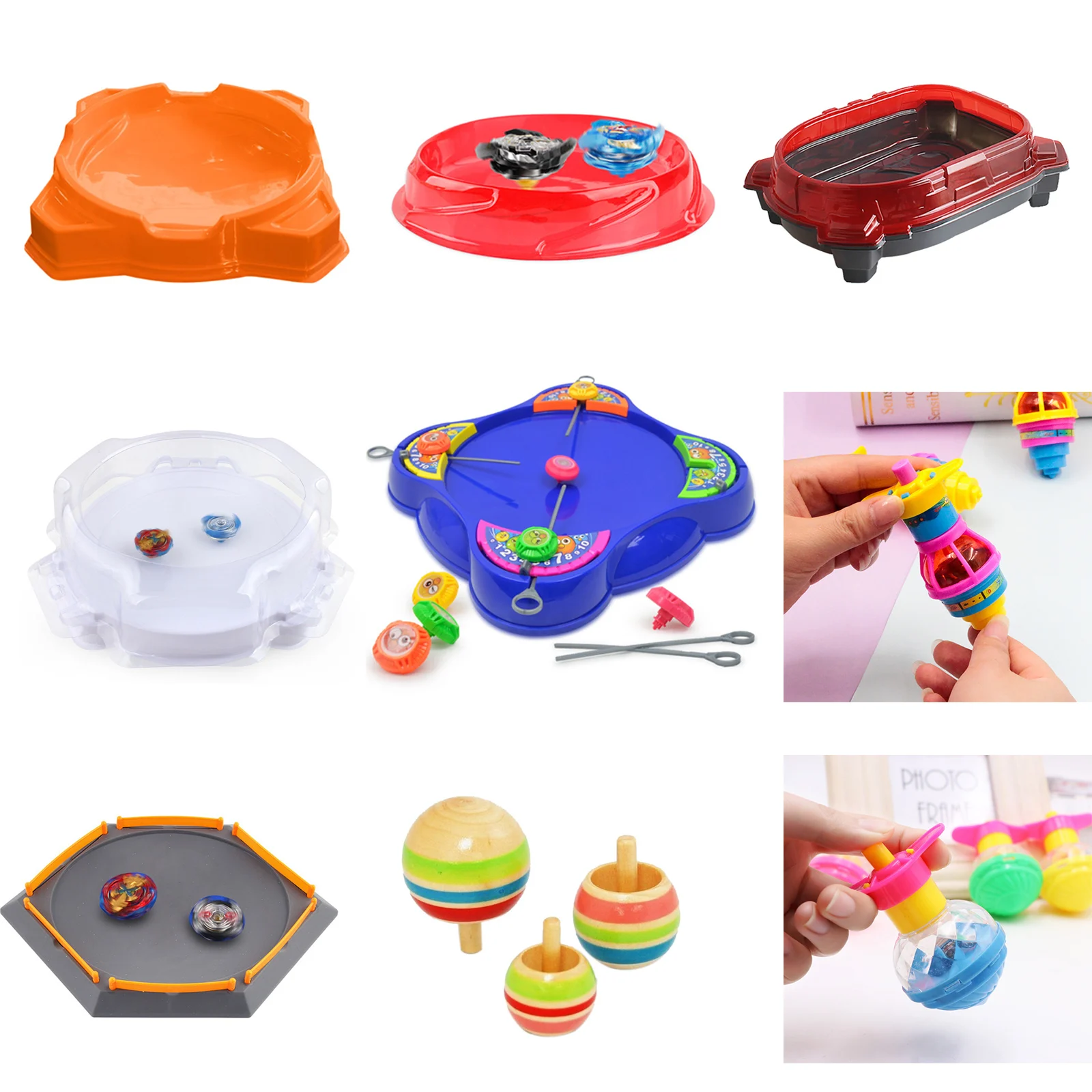 Gyro Accessories Gyro Fighting Spinning Tops Arena Disk Burst Gyro Stadium Gyro Battle Plate Round Thicken Gyro Disk Kids Toy