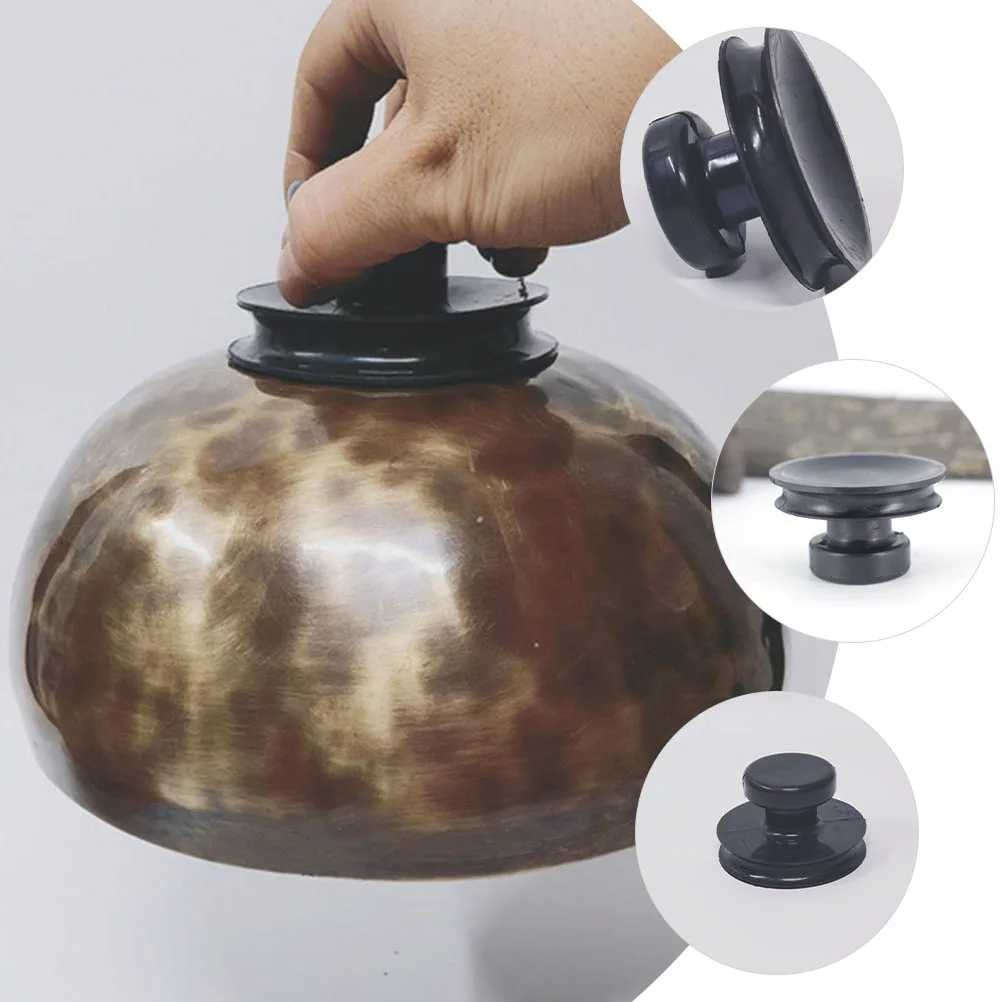 

1pcs Singing Bowl Suction Handle 8CM Diameter Rubber Lifter for Sound Bowls Meditation Accessories Spiritual Cup Holder