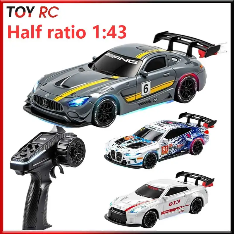 H6 Rc High Speed Racing Car 1 43 Scale Mini Full Proportional Four Wheel Drive App Control Remote Control Portable Drift Vehicle