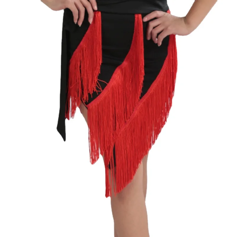 New Fashion Tassel Latin Dance Skirt Adult Female Rumba Samba Tango Ballroom Latin Dance Dress Ladies Modern Latin Dancewear