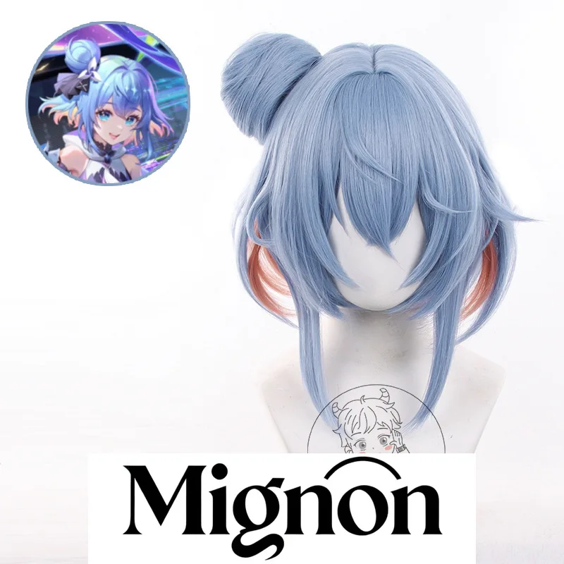 

Honor of Kings Time Witch Xiao Qiao Cosplay Wig Gradient Long Scalp Detachable Buns Halloween