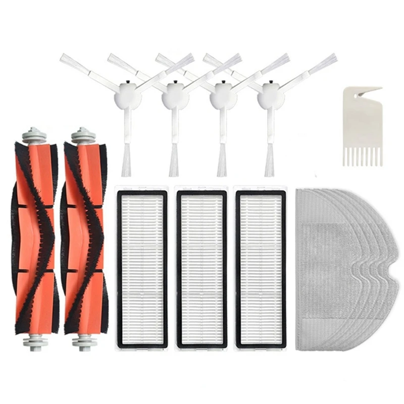Аксессуары для робота-пылесоса Xiaomi F9 1C/STYTJ01ZHM, основная боковая щетка, фильтр НЕРА, ткань для мытья, 15 шт.