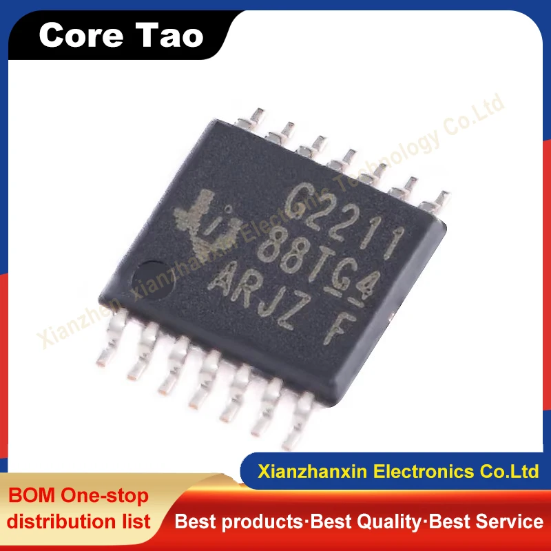 5PCS/LOT  MSP430G2211IPW14R MSP430G2211 G2211  TSSOP-14 16-bit mixed-signal microcontroller chip