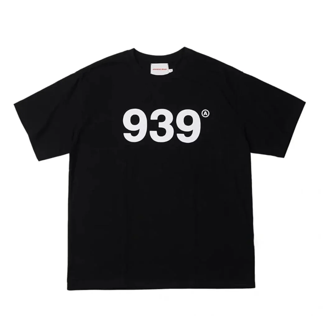 Camiseta con estampado de letras “939” para mujer, camiseta informal holgada de manga corta, camisetas de gran tamaño de estilo coreano, Tops para mujer 2024