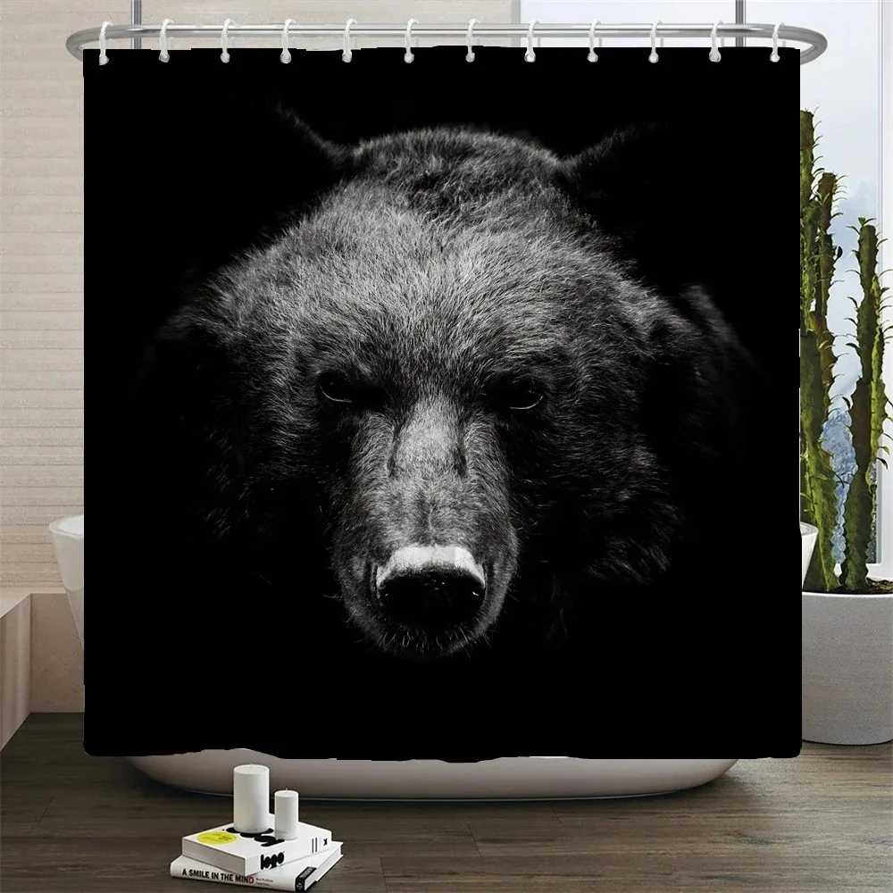 

Забавная занавеска для душа, 3d занавески для ванной, обезьяна, орангутанг, животное с принтом, водонепроницаемый полиэстер для декора ванной комнаты