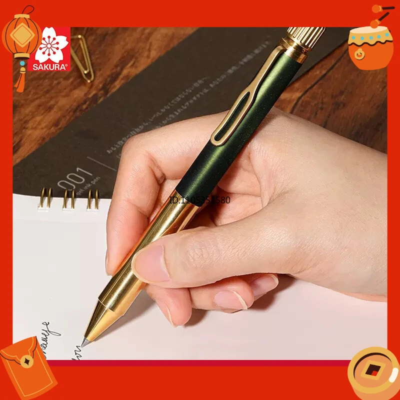 

Ручка SAKURA craft_lab 001, латунная, винтажная, 0,5 мм, гелевая, роллерная, для бизнеса, для подписи, шариковая ручка, элитный подарок