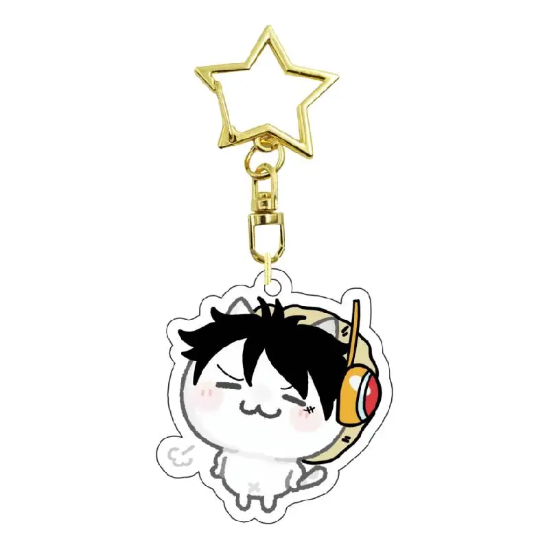 Acrylic Keychain for One Piece Sakazuki Trafalgar Law Nico Robin Perona Crocodile Marco Anime Creative Acrylic Pendant Gift