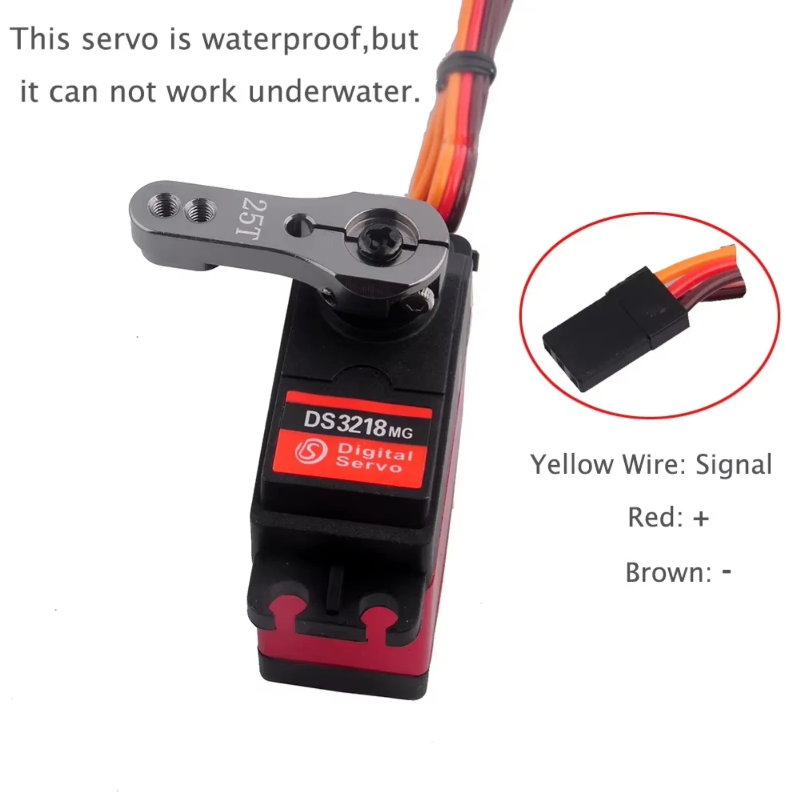 10Pcs DS3218MG 20KG Digital Servo High Torque Waterproof Full Metal Gear RC Servo for 1/10 1/12 Baja Car RC Crawler (180°）