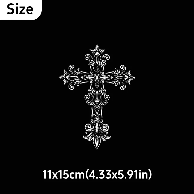 European Retro Decor Cross Car Sticker Creative UV Printing Decal for Car Hood Triangle Window Luggage DIY Gift Sticker