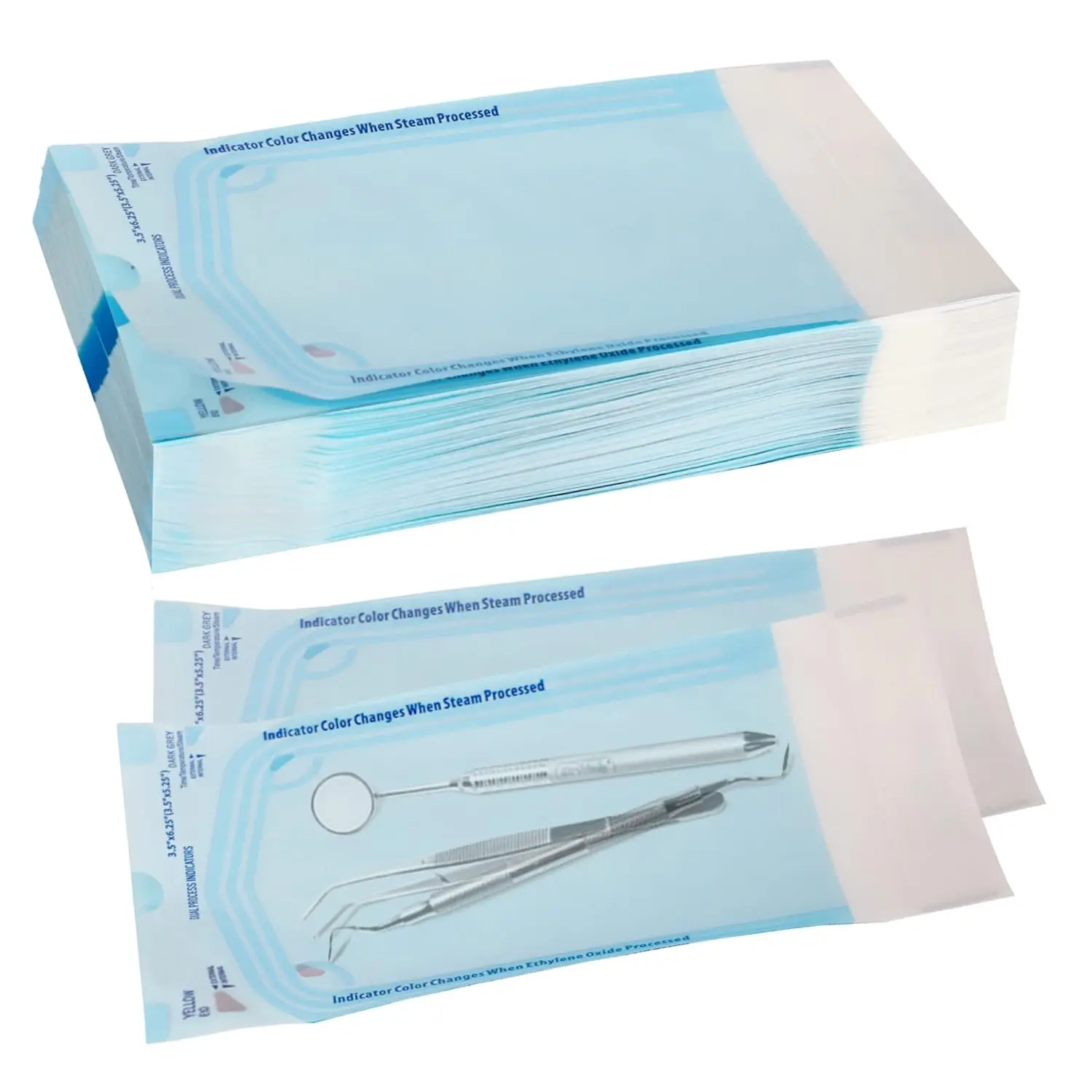 200 sztuk/pudło pięć rozmiarów samouszczelniające saszetki do sterylizacji samoczynnie torby samoprzylepne woreczki na akcesoria do paznokci dentystyczne do tatuażu