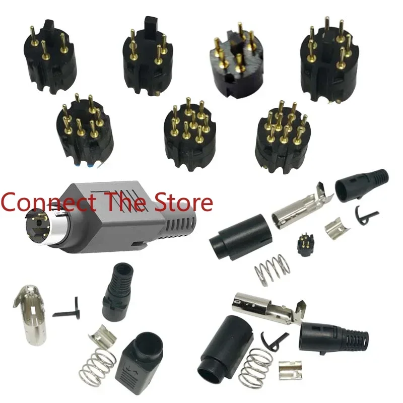 2PCS Supply MINI DIN 3PIN Assembly 8-piece LOCK  Self-locking  Connector Small 3P