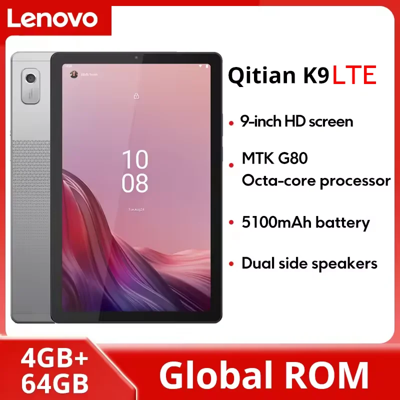 

Глобальная прошивка Lenovo Pad K9 Tablet 9-дюймовый портативный планшет 4G + 64G Android Tablet Tab M9 9-дюймовый Arctic Grey LTE WIFI 4 ГБ 64 ГБ