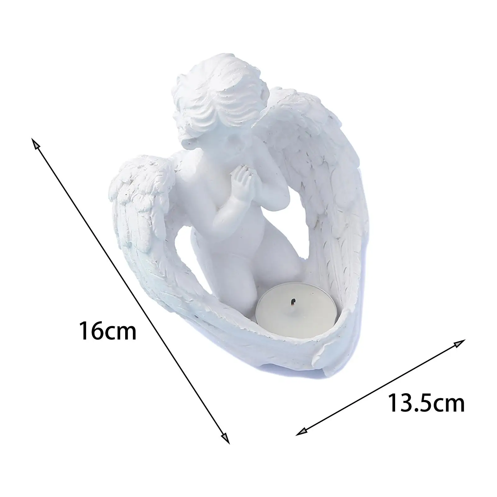 Candlestick Candelabras Candelabrum Resin Angel Wing Candle Holder for Fireplace Anniversary Prayer Candles Party Mantel