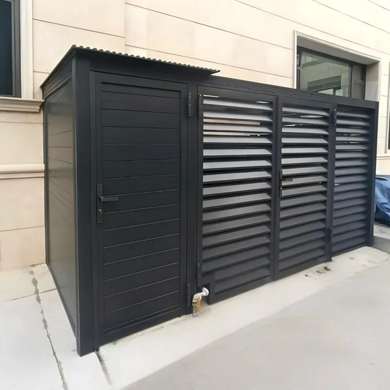 

Высококачественный уличный алюминиевый садовый шкаф для инструментов большой вместимости, солнцезащитный, влагостойкий, многофункциональный, для хранения на террасе