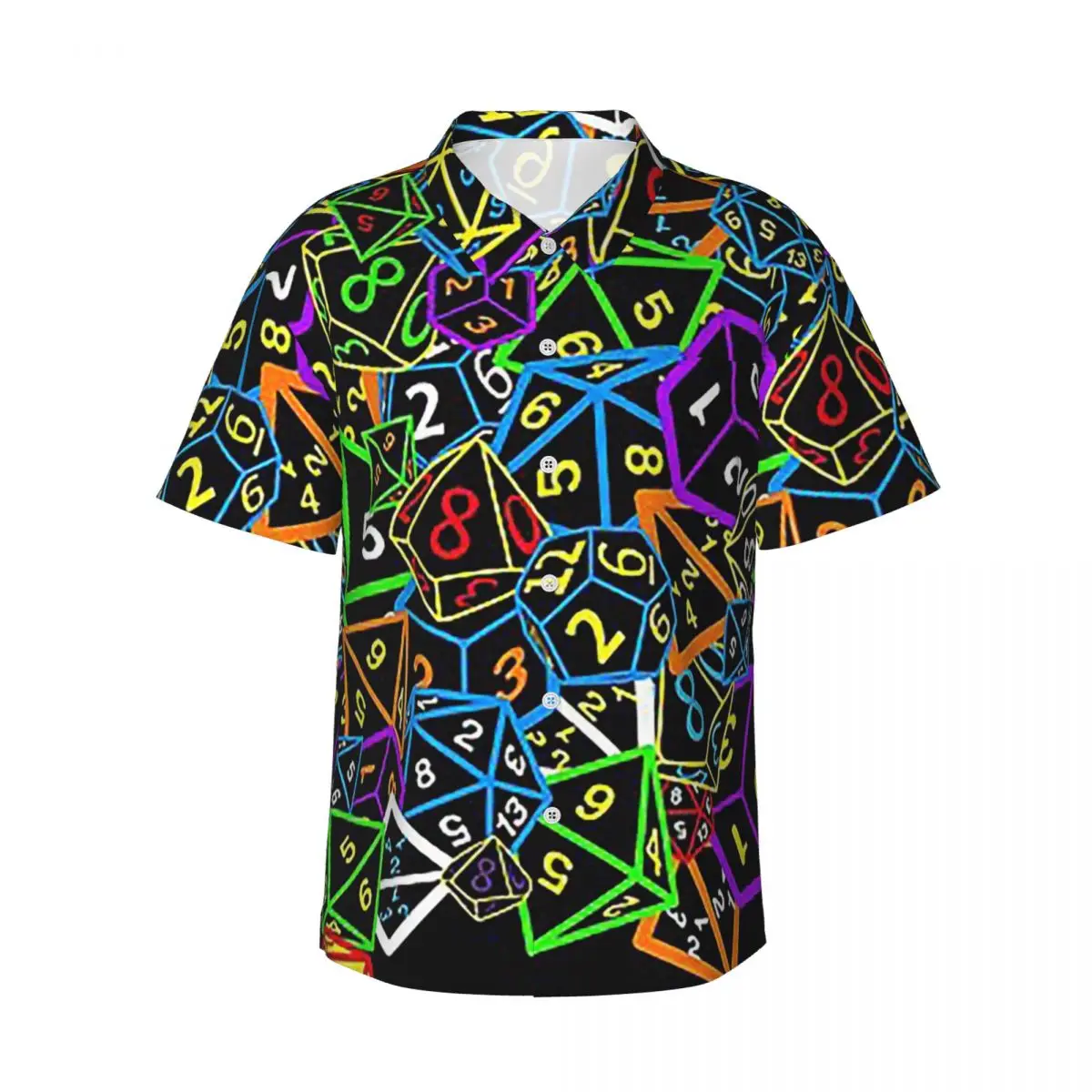 

D And D (Dungeons And Dragons) - This Is How I Roll! Men's Shirts Hawaiian Short Sleeve Shirt Funny Lapel Tops for Summer Beach