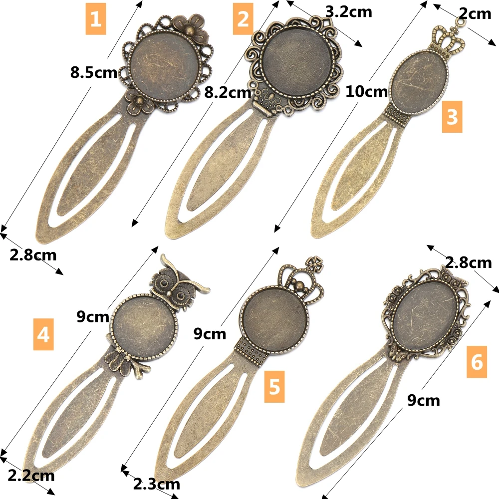 1/5PCS 새로운 타원형 스타일 골동품 청동 색상 카보 숑베이스 카메오 설정 빈티지 철 금속 책갈피 카보 숑 설정