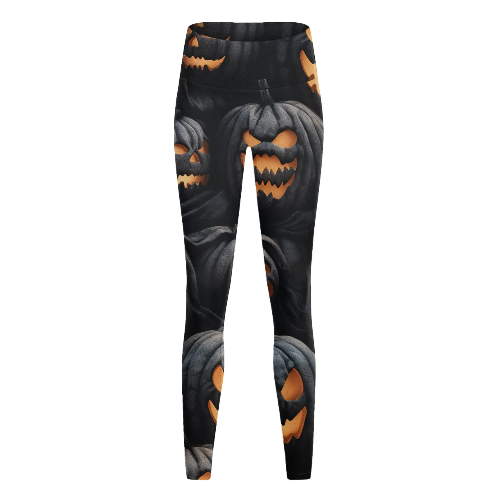 Pumpkin Print Halloween Women's Leggings High Waist Sport Yoga Tight Pants Sexy Honey Butt Bottoms Seamless Stretch Trousers