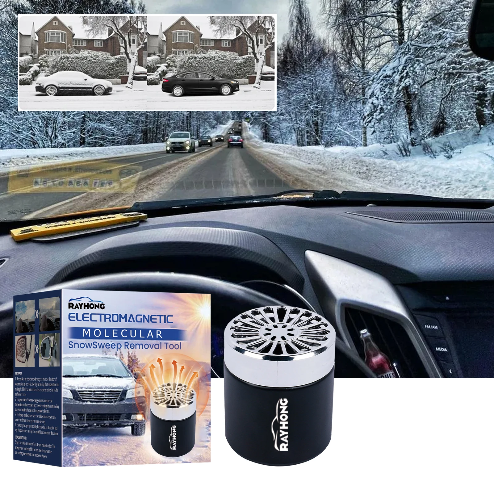 Winter Snow Remover - Car Windshield Fast Snow-Melting Defogger, Efficient Ice-Melting Heater, Quick & Convenient to Use
