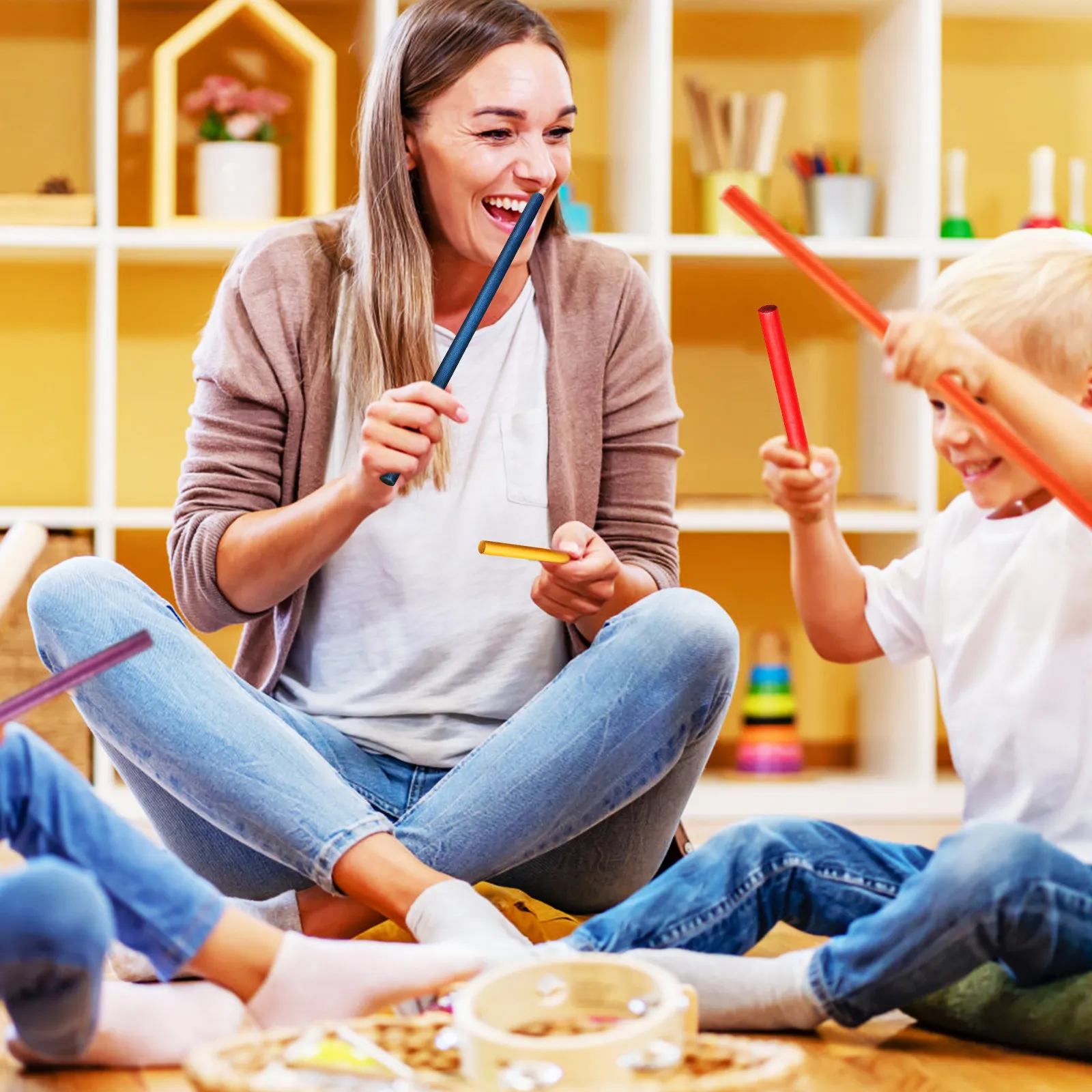 

Набор из 16 деревянных ритмических палочек: безопасные, с идеальным захватом, яркие, устойчивые к выцветанию цвета, музыкальный инструмент для развития ритма