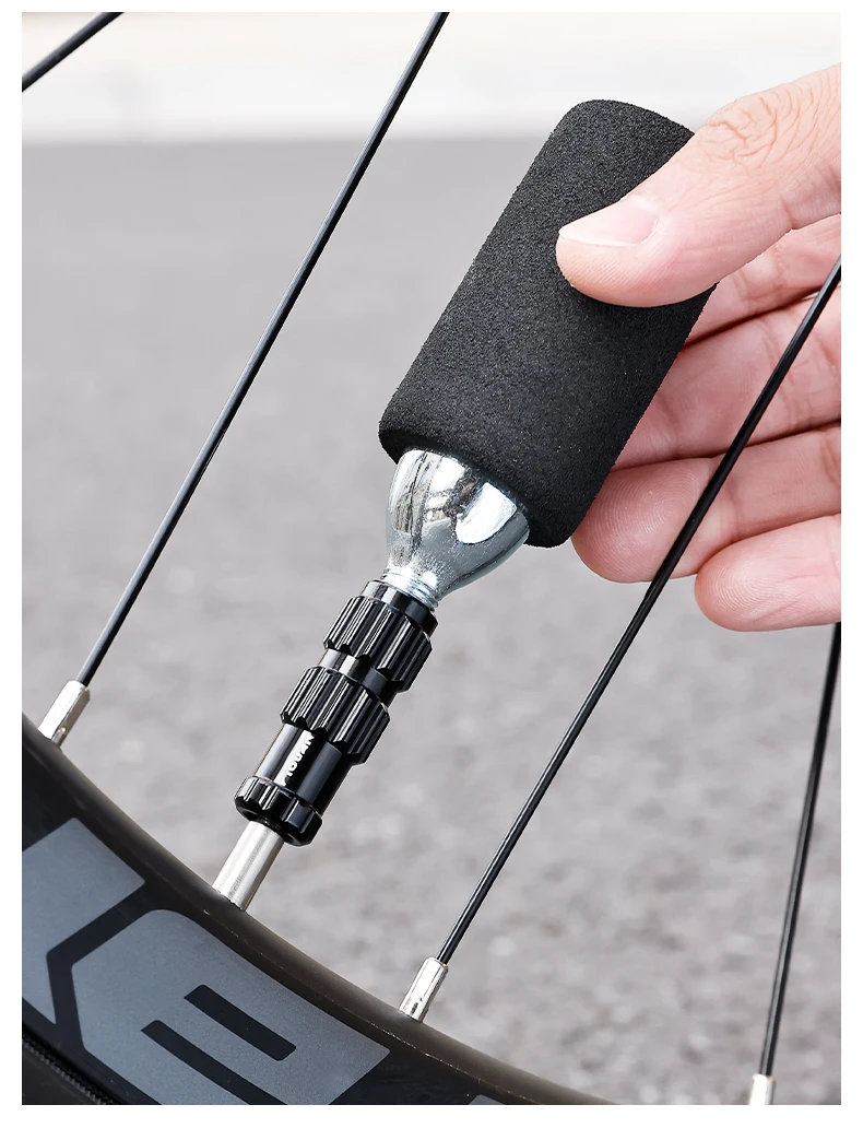 Aluminiumlegierung CO2 Fahrradreifenpumpe Mini Fahrradreifenpumpe Werkzeug CO2-Pumpenkopf für Fahrradzubehör – Detail 12