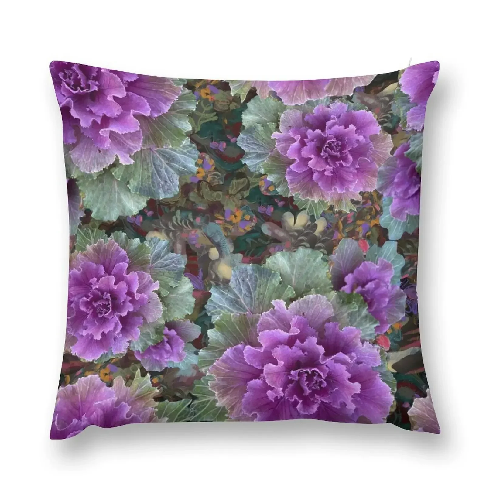 ORNAMENTAL CABBAGE Throw Pillow Custom Cushion Room decorating items covers for pillows Cushions For Children pillow