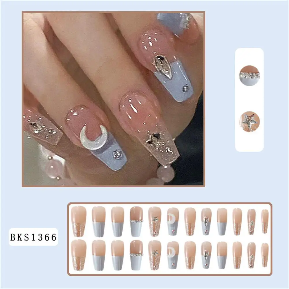 Finito Nail Art Design elegante professionale risultato dall'aspetto naturale usura di lunga durata facile da usare unghie finte a copertura totale