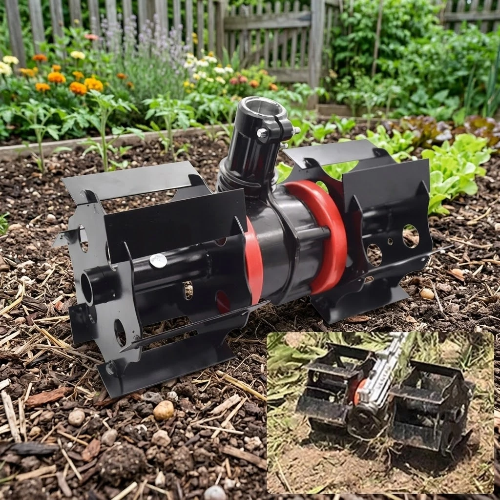 26mm 28mm Universal-Mäherrad Tiefenbearbeitungs-Unkrautrad Gerade Klinge Schneidklinge Lockerungsrad Rasenmäher-Zubehör Garten