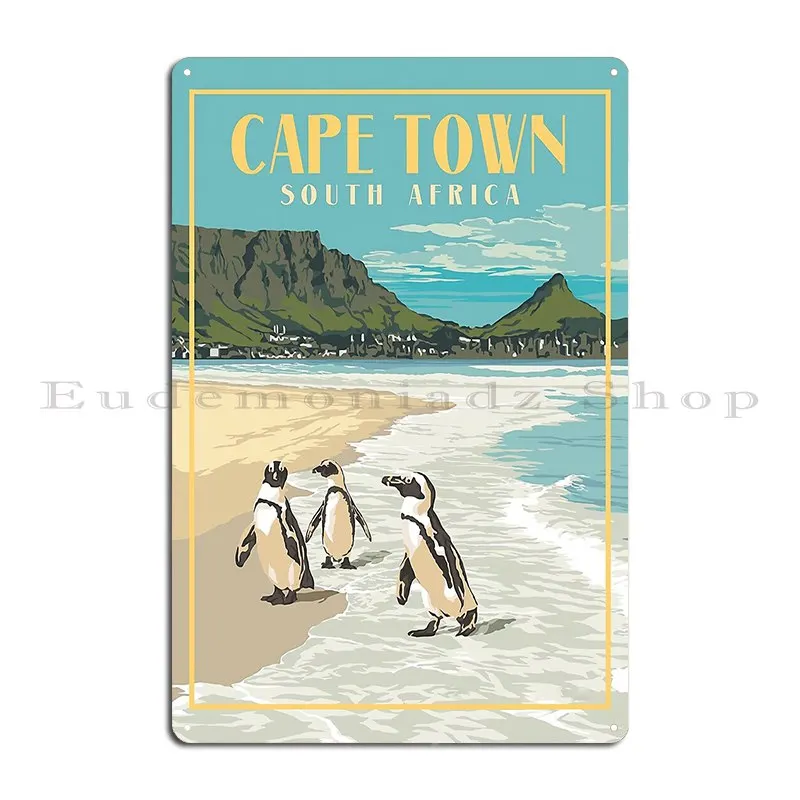 Cape Town South Africa Vintage Poster Metal Sign Plaques Club Vintage Cinema Create Tin Sign Poster