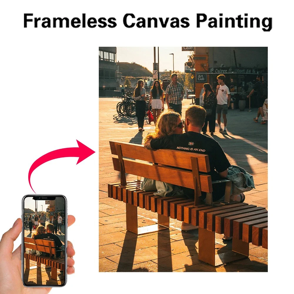 1pc Frameless Personalize Custom Photo couple Posters And Prints Wall Art Canvas Painting Canvas Painting Wall Pictures Wall