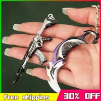 Valorant Weapon Melee Reaver Vandal Prime Karambit Butterfly Knife Peripheral Machine Gun New Style Elite Metal Keychain Toys