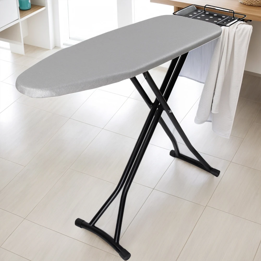 Steam Iron Rest Height Adjustable Ironing Board with Iron Rest with Heat Resistant Cover Lightweight Ironing Board Metal Frame