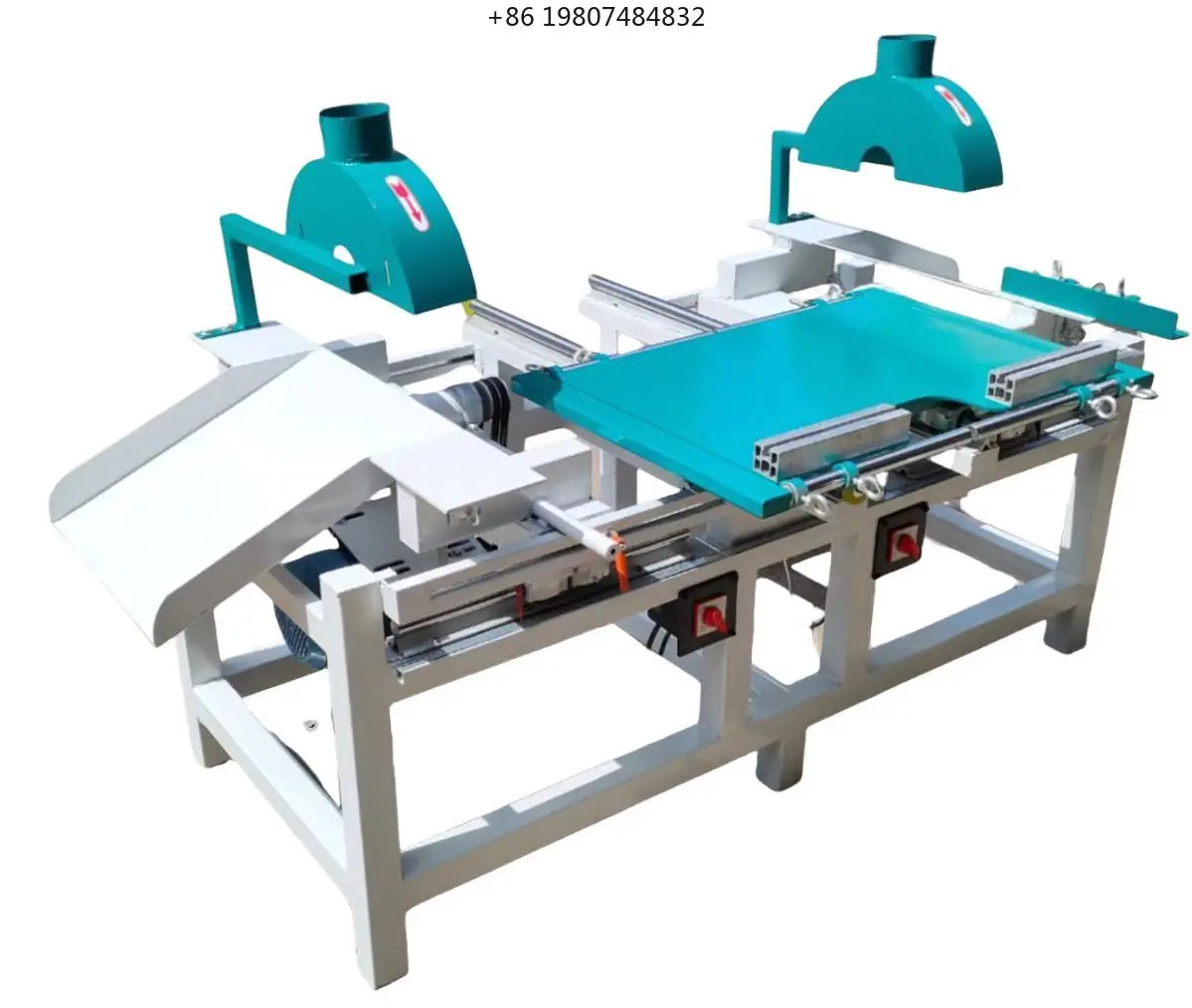 Wood Cutting Machine Dual-Headed Cutter for Woodworking Double-End Manual Bench Saw Woodentry Double-Saw