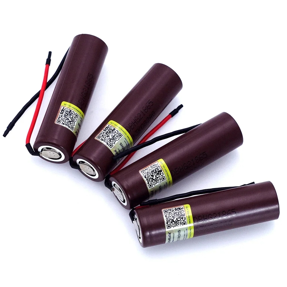 Liitokala new HG2 18650 3000mAh Rechargeable battery 18650HG2 3.6V discharge 20A, dedicated batteries+DIY Silica gel Cable