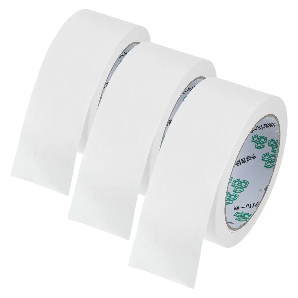 3 Rolls Thick White Paper Packing Tape Heavy Duty Tensile Strength Reinforced Sealing Tape for Carton Boxes