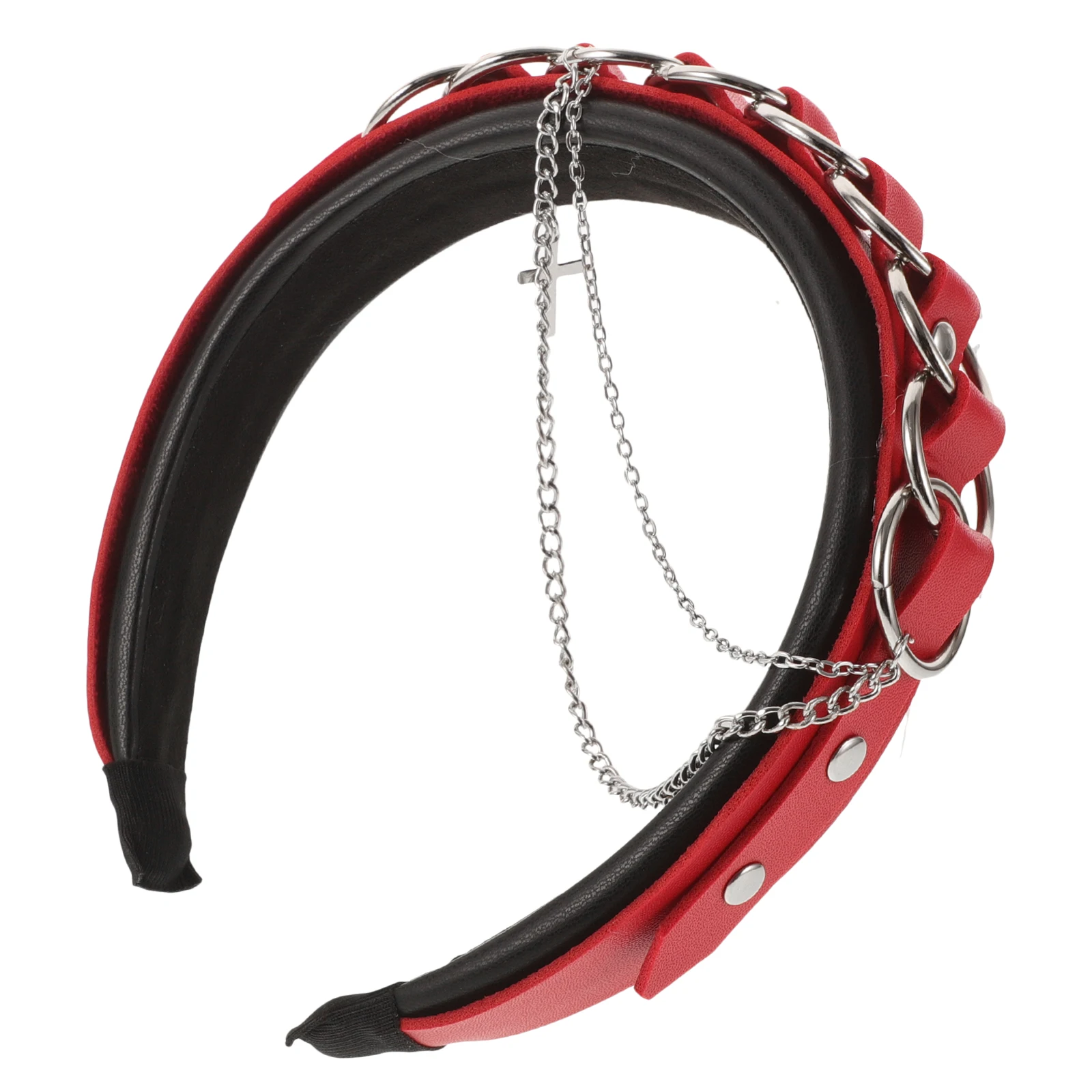 

Headband Gothic Festival Dark Funny Punk Hair Accessories Headbands Red Cosplay for Women Man