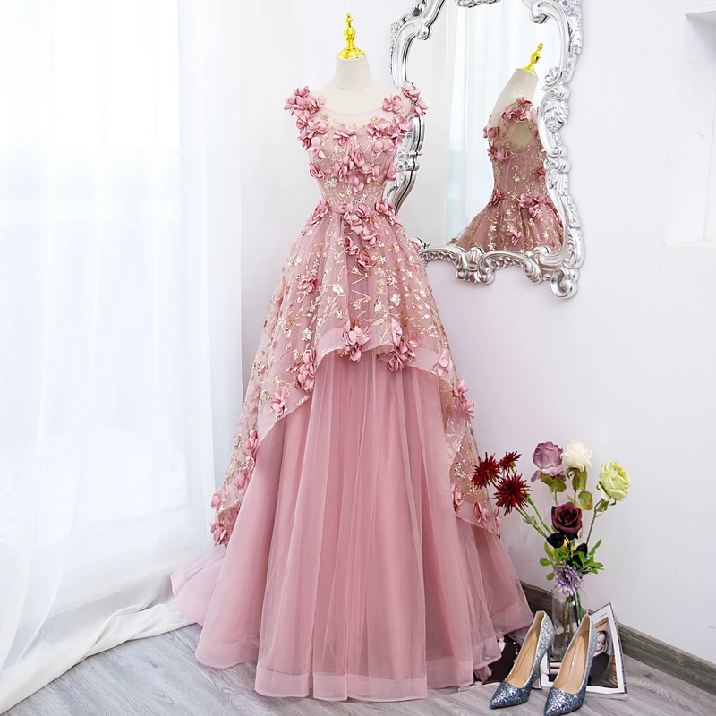 bean pink flowers Medieval Renaissance gown princess dress costume Victorian Gothic/Marie Antoinette/civil Colonial Belle Ball