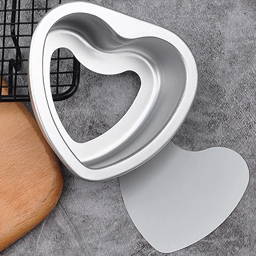 

Heart Shaped Cake Pan Nonstick Removable Bottom Baking Mold For Cheesecake Oven Microwave Aluminum Alloy Small Cake Pan
