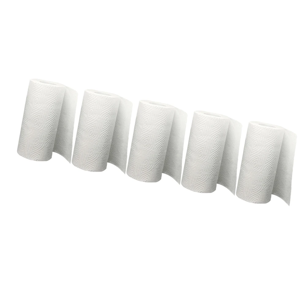 

5 Rolls Kitchen Paper Household Tissue Oil Absorption Multi Purpose Toilet Roll Family Office Use Thick Paper Towels