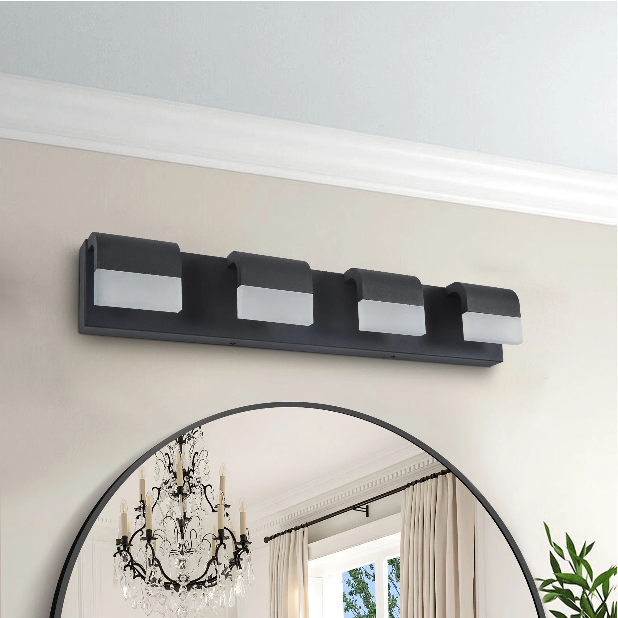 

Modern Bathroom Vanity Lighting 4-Light LED Vanity Lights Over Mirror Bath Wall Lighting