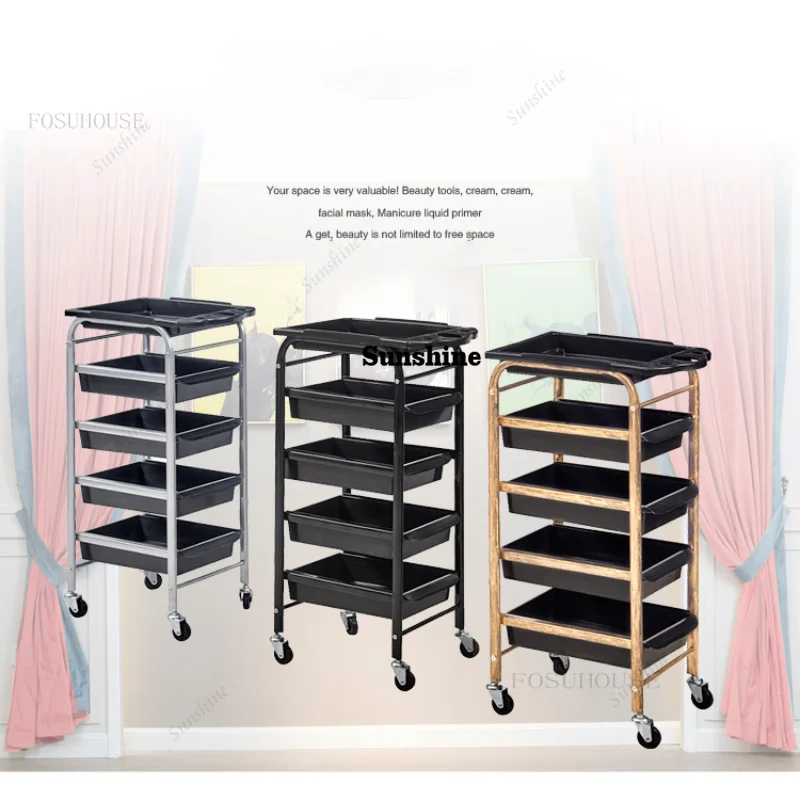 Hairdressing Trolleys Hair Salon Tool Cart Beauty Salon Tool Trolley Barber Shop 5 Layers Cart Multi-function Cabinet h