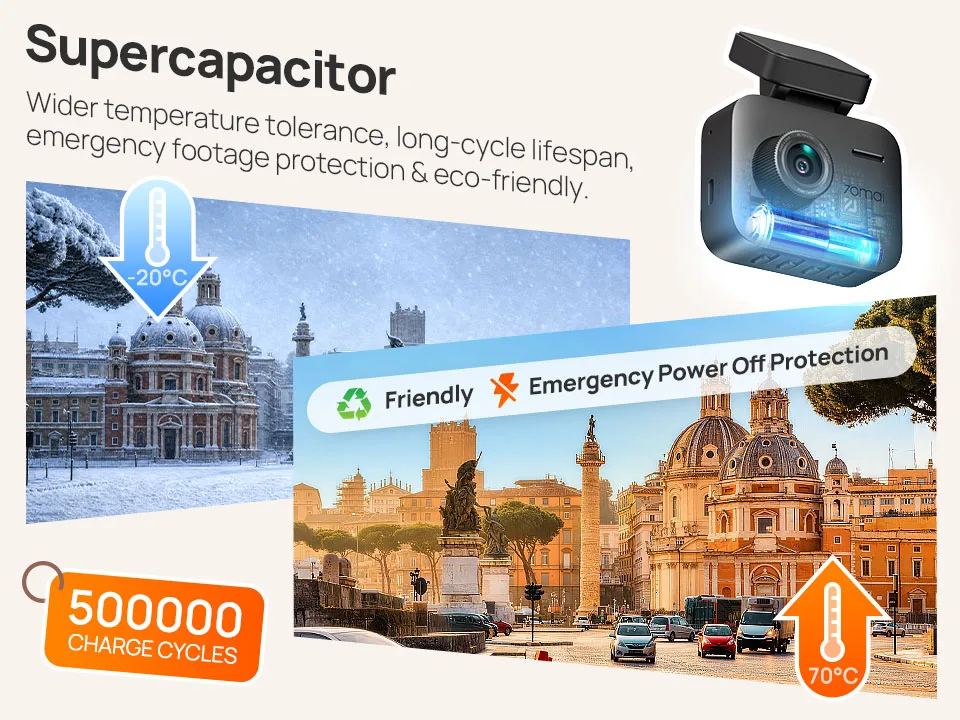 Globale Version 70mai Dashcam A800Nano 4K Bild Frontkamera HDR Wi-Fi GPS ADAS 24H Parkmodus 70mai A800 Nano Echte 4K Auto-DVR – Detail 8
